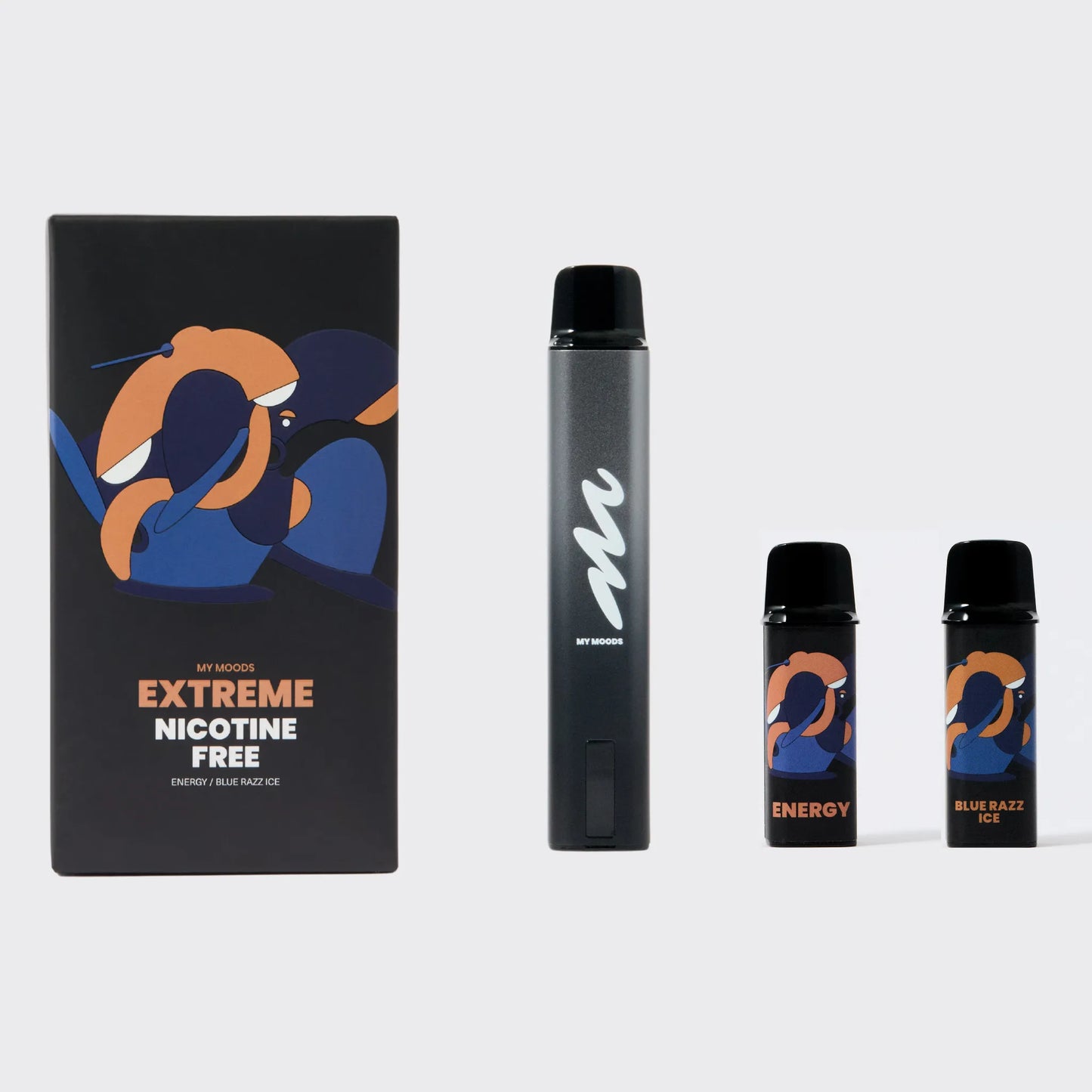 EXTREME KIT NO NICOTINE (ENERGY & BLUE RAZZ ICE)
