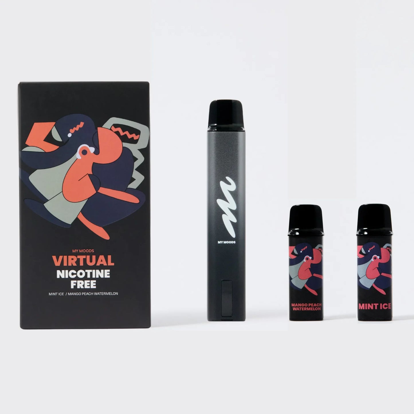 VIRTUAL KIT NO NICOTINE (MINT ICE & MANGO PEACH WATERMELON)