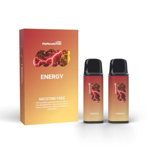 MyMoods POD ENERGY（ノンニコチン）箱と POD 2本