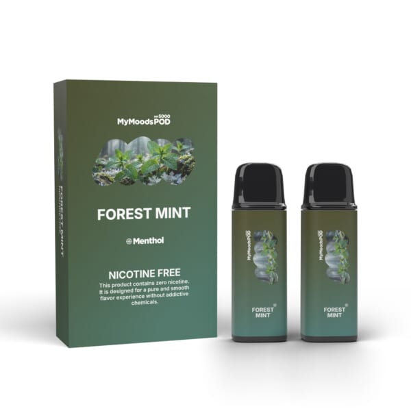 MyMoods POD FOREST MINT（ノンニコチン）箱と POD 2本