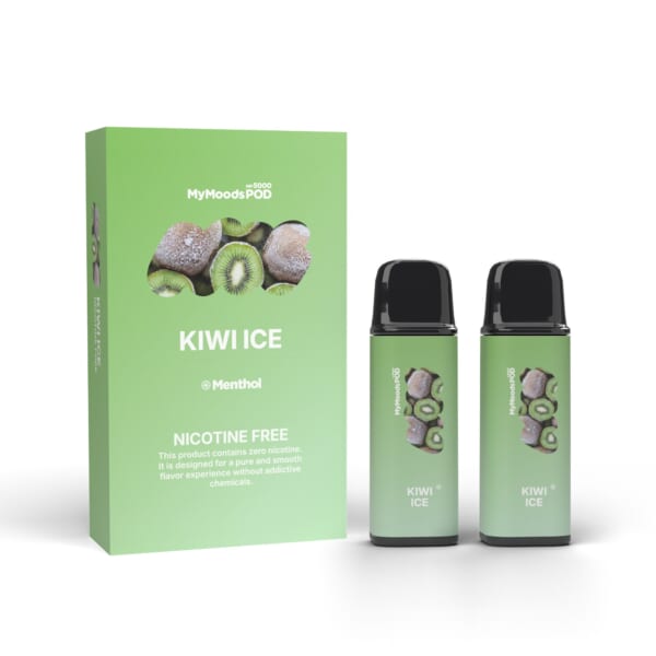 MyMoods POD KIWI ICE（ノンニコチン）箱と POD 2本
