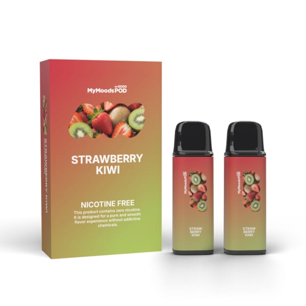 MyMoods POD STRAWBERRY KIWI（ノンニコチン）箱と POD 2本