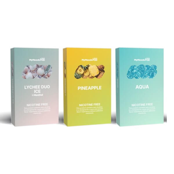 MyMoods POD 3箱（LYCHEE DUO ICE・PINEAPPLE・AQUA／ノンニコチン）