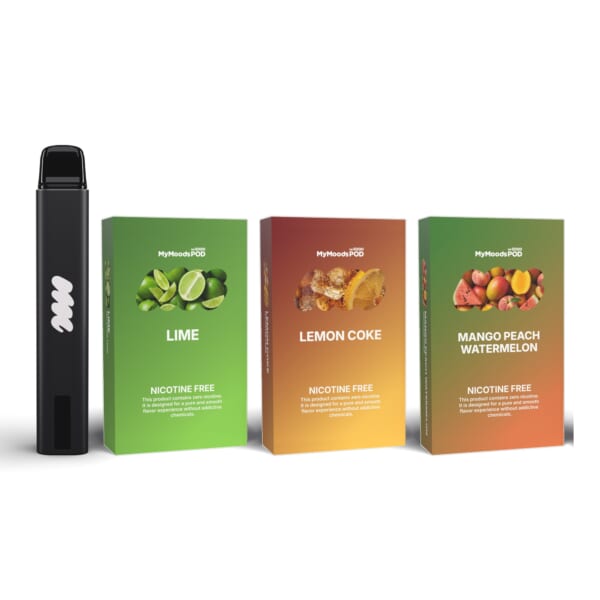 MyMoods PEN と POD 3箱（LIME・LEMON COKE・MANGO PEACH WATERMELON／ノンニコチン）