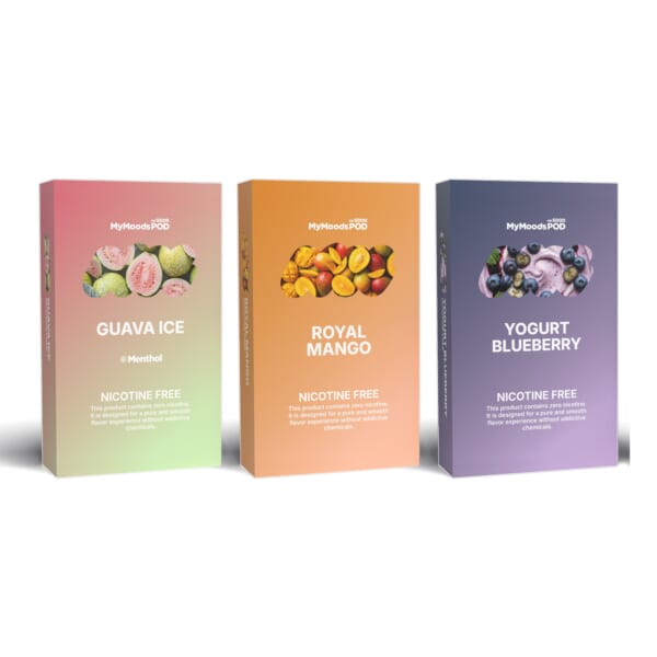 MyMoods POD 3箱（GUAVA ICE・ROYAL MANGO・YOGURT BLUEBERRY／ノンニコチン）
