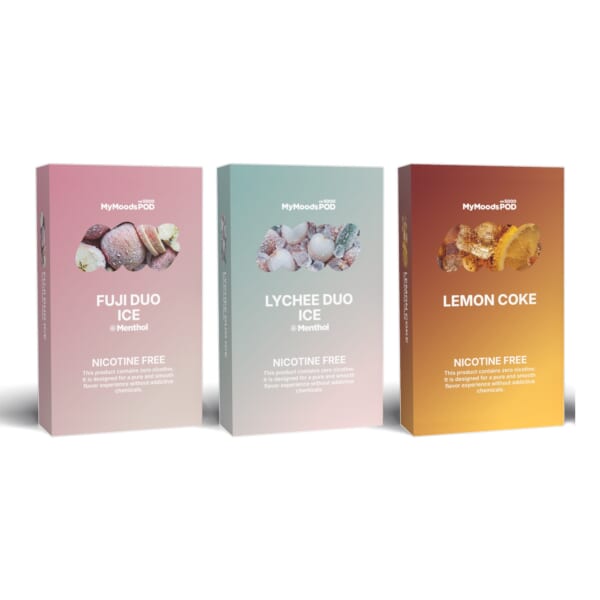 MyMoods POD 3箱（FUJI DUO ICE・LYCHEE DUO ICE・LEMON COKE／ノンニコチン）