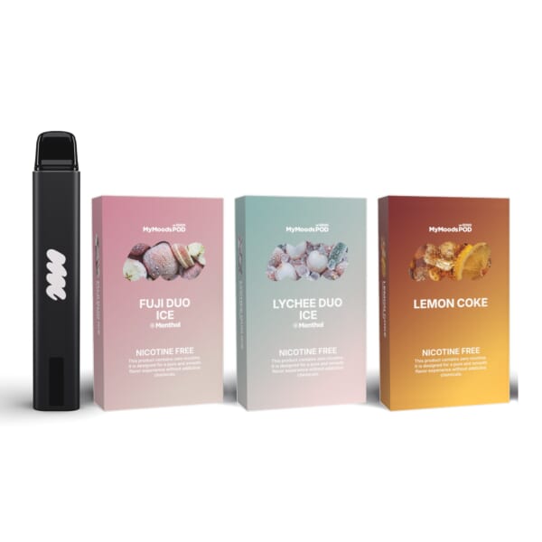 MyMoods PEN と POD 3箱（FUJI DUO ICE・LYCHEE DUO ICE・LEMON COKE／ノンニコチン）