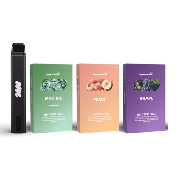 MyMoods PEN と POD 3箱（MINT ICE・PEACH・GRAPE／ノンニコチン）
